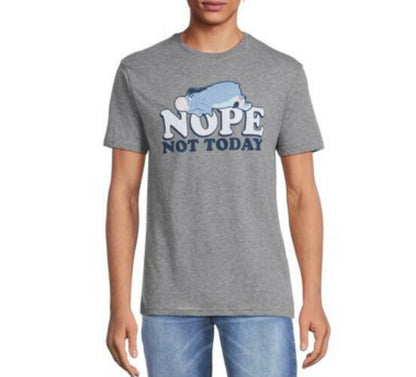 Disney Winnie the Pooh Mens Eeyore Nope Graphic Tee Graphite Heather Size S