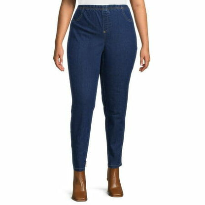 JMS Just My Size by Hanes Womens Plus Jeggings Dark Indigo Size 2X (18W-20W)