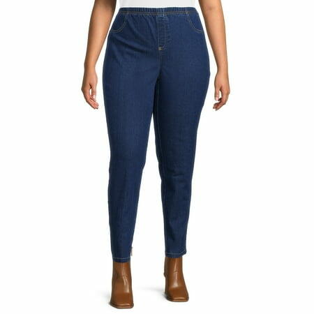JMS Just My Size by Hanes Womens Plus Jeggings Dark Indigo Size 2X (18W-20W)