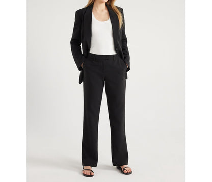 Scoop Womens Ultimate Crepe Stovepipe Suit Pants 32 Inseam Black Soot Size 12