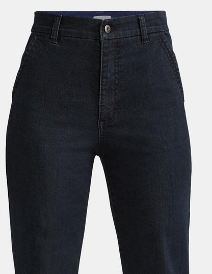 Sofia Jeans Womens Trouser Flare High Rise Crease Jeans Darkwash Size 2