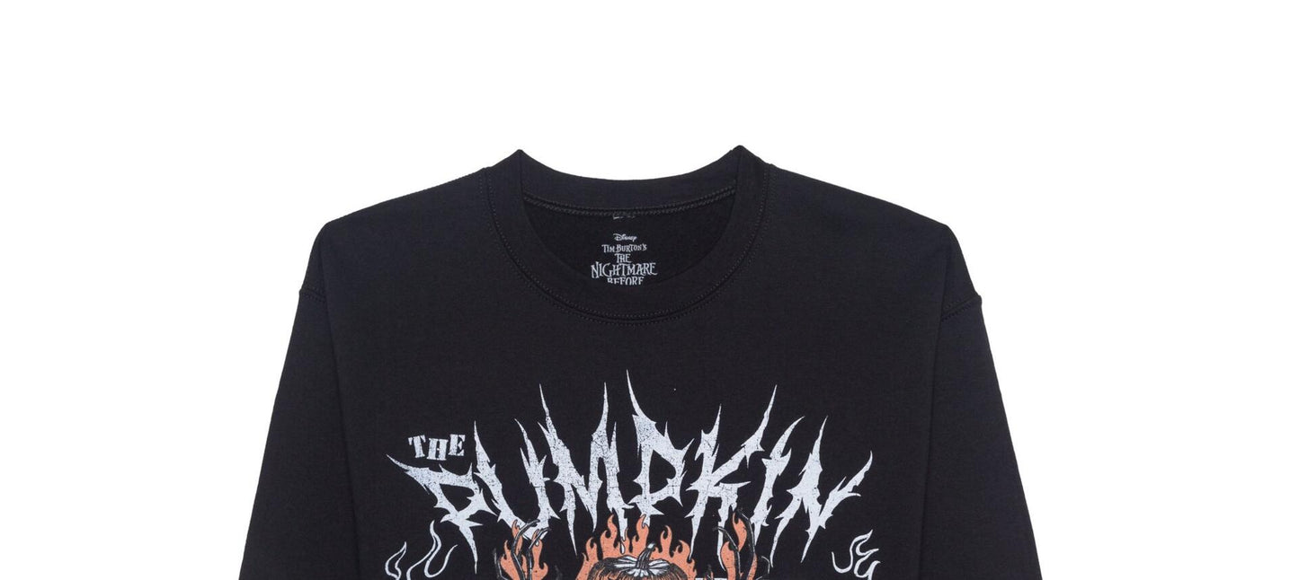 Disney Nightmare Before Christmas Mens Graphic Fleece Sweatshirt Black Size 2XL