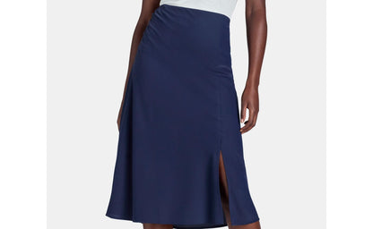 Time and Tru Womens Midi Slip Skirt Dark Navy Size L (12-14)