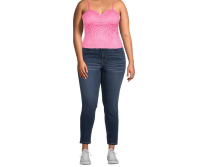 Boundaries Juniors Plus Corset Tank Bright Flamingo Size 1X (17)