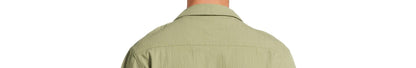 No Boundaries Mens Cotton Crinkle Button Front Shirt  Fresh Fern Size S (34-36)