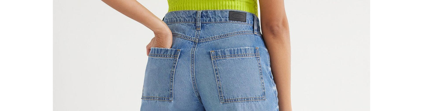 Scoop Womens Slouchy Wide Leg Jeans Light Wash Size 14