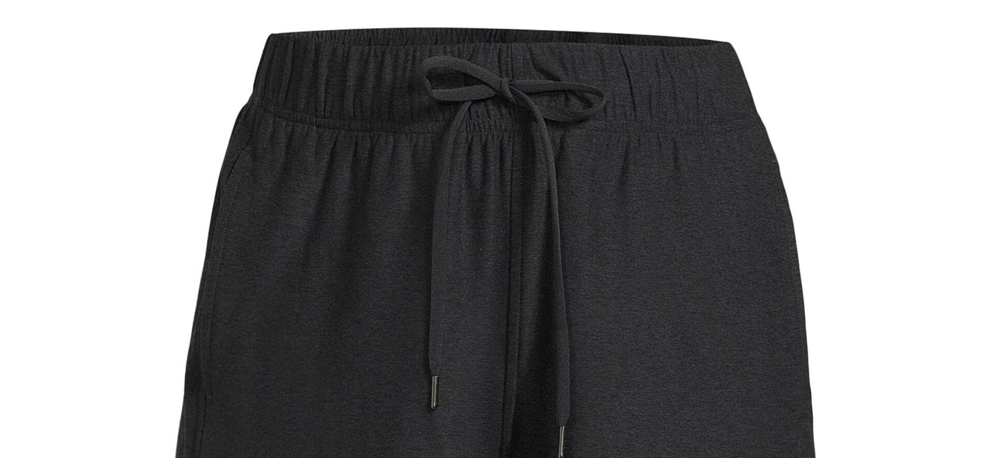 Athletic Works Womens ButterCore Soft  Gym Shorts Black Heather Size S (4-6)