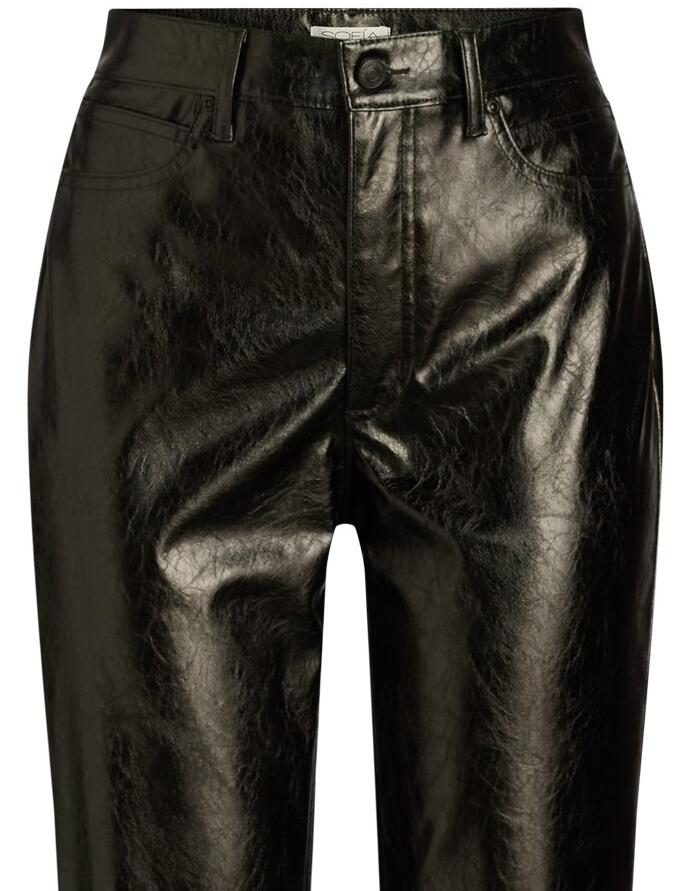 Sofia Jeans Womens Paloma Slim Straight High Rise Crop Pants Black Size 6