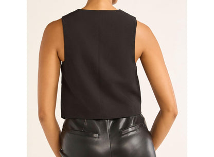 Scoop Womens Ultimate Crepe Tailored Vest Black Soot Size XL