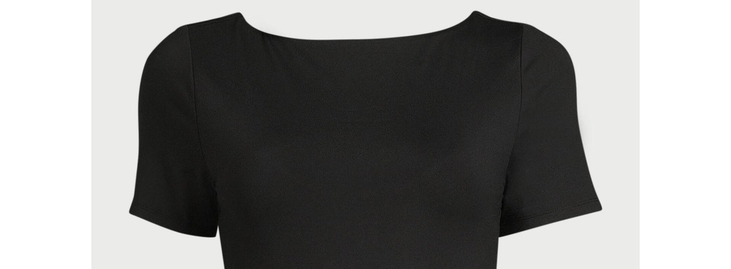 Scoop Womens Contour Scoop Back Tee Black Soot Size XS (0-2)