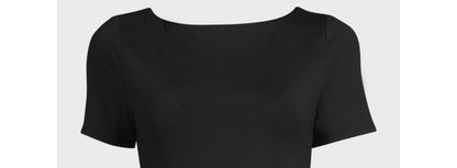 Scoop Womens Contour Scoop Back Tee Black Soot Size XS (0-2)
