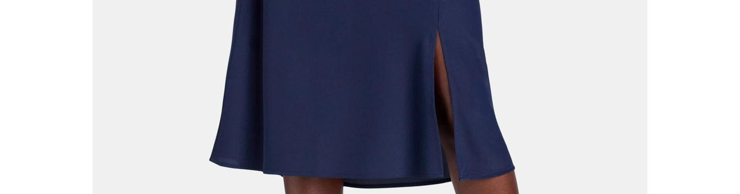 Time and Tru Womens Midi Slip Skirt Dark Navy Size L (12-14)