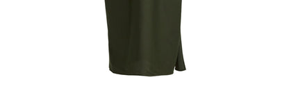 Scoop Womens Sleeveless Crew Neck Satin Midi Tank Dress Kombu Green Size L