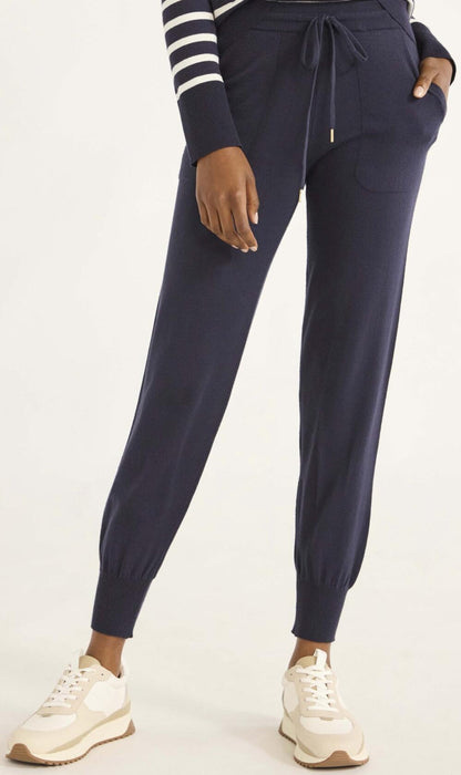 Free Assembly Womens Cozy Yarn Sweater Jogger Pants Navy Blazer Size XS