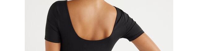 Scoop Womens Contour Scoop Back Tee Black Soot Size XS (0-2)