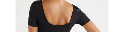 Scoop Womens Contour Scoop Back Tee Black Soot Size XS (0-2)
