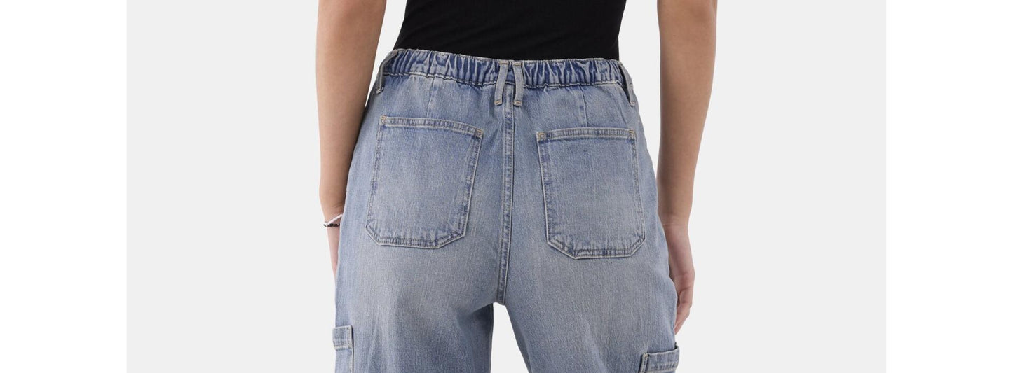 No Boundaries Wide Leg Cargo Pants 31.5'' Inseam Womens Medium Enzyme Size M