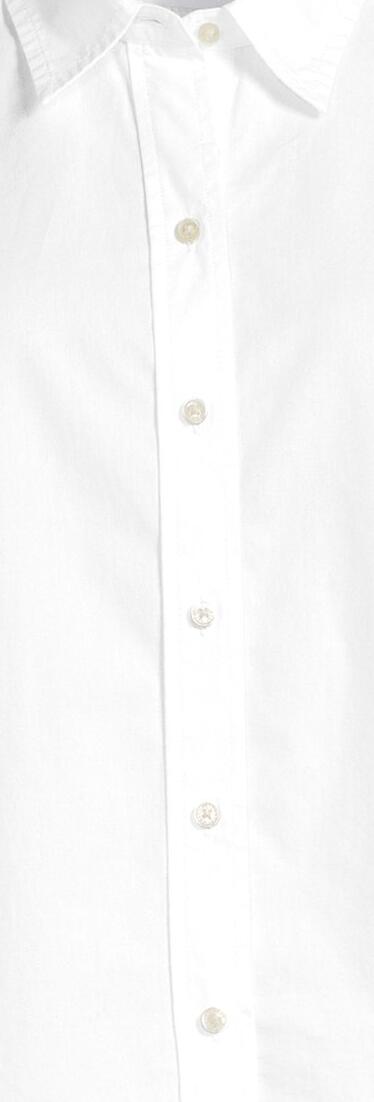 Free Assembly Womens Cropped Button Down Shirt Long Sleeves Bright White Size M