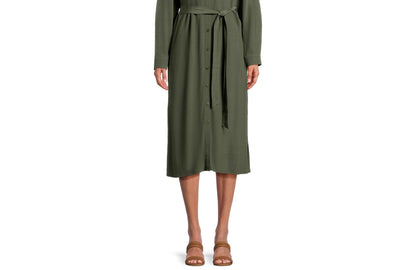 Time and Tru Womens Shirt Dress Long Sleeves Sea Turtle Size L