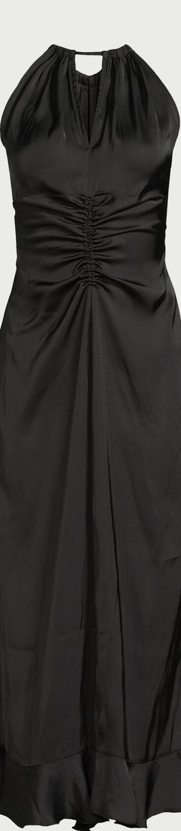 Scoop Womens  Ruched Halter Dress Black Soot Size M