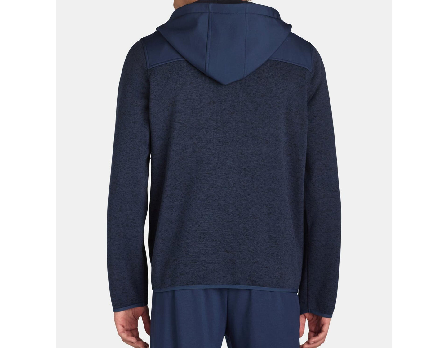 Reebok Delta Mens Hooded Sweater Fleece Jacket Navy Size L