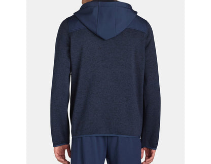 Reebok Delta Mens Hooded Sweater Fleece Jacket Navy Size L