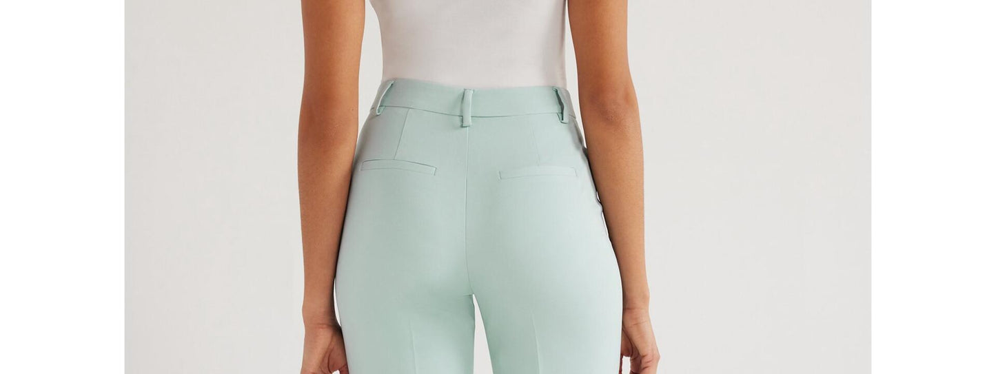 Scoop Womens High Waisted Bootcut Trouser Suit Pants 32" Inseam Ether Size 10