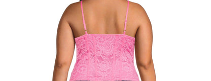 Boundaries Juniors Plus Corset Tank Bright Flamingo Size 1X (17)