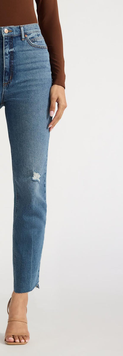 Sofia Jeans Womens Paloma Slim Straight Super High Rise Jeans Medium Wash Size 0