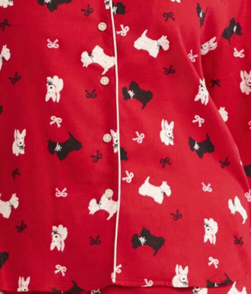 Joyspun Womens Flannel Long Sleeve Top and Pants Pajama Set Red Pepper Size XL