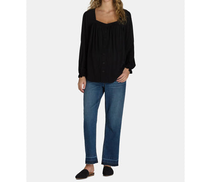 Time and Tru Womens Maternity Straight Leg Jeans Medium Wash Size XL (16-18)