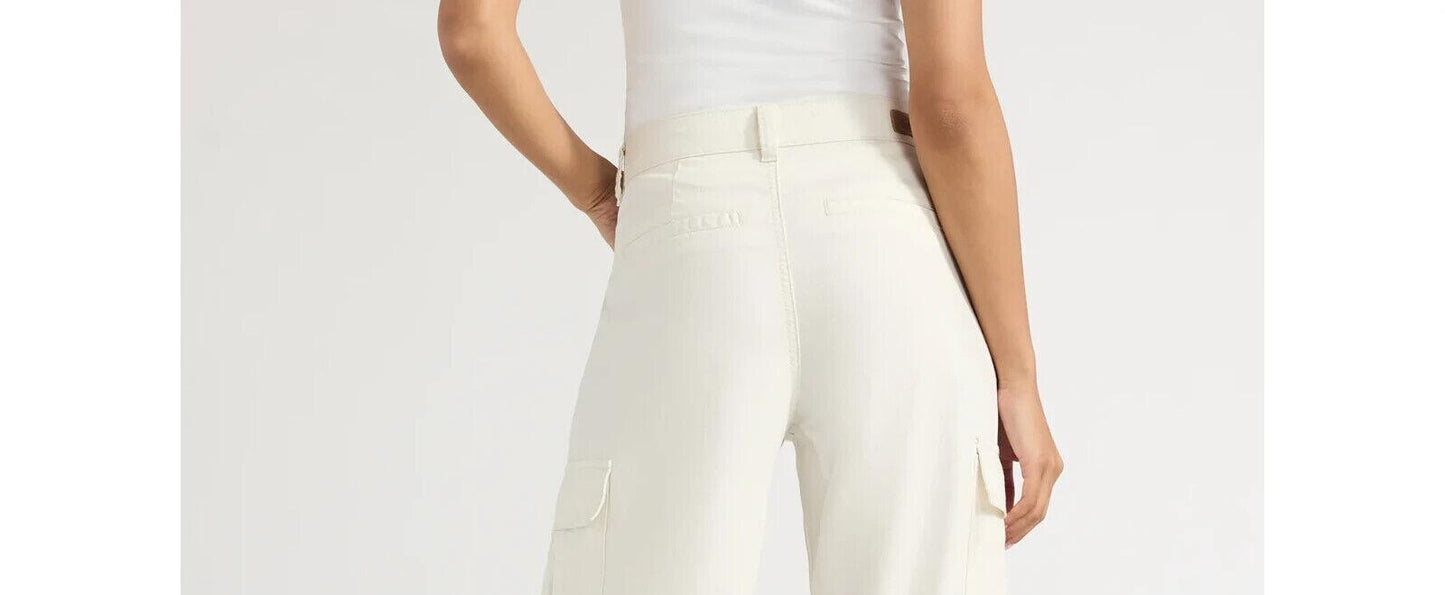 Sofia Jeans Womens Relaxed Straight Super High Rise Pants Whisper White Size 2