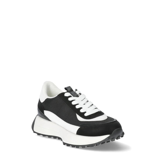 No Boundaries Womens Retro Sneakers Memory Foam Lace-Up Black and White Size 9.5