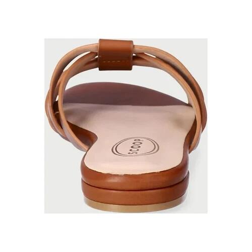 Scoop Women s Crossover Band Slide Sandals Slip-on Cognac Size 7