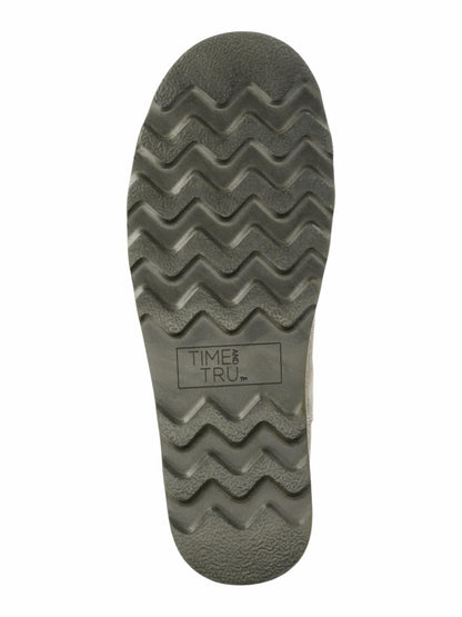 Time and Tru Womens Genuine Suede Cozy Boots Olive Size 8