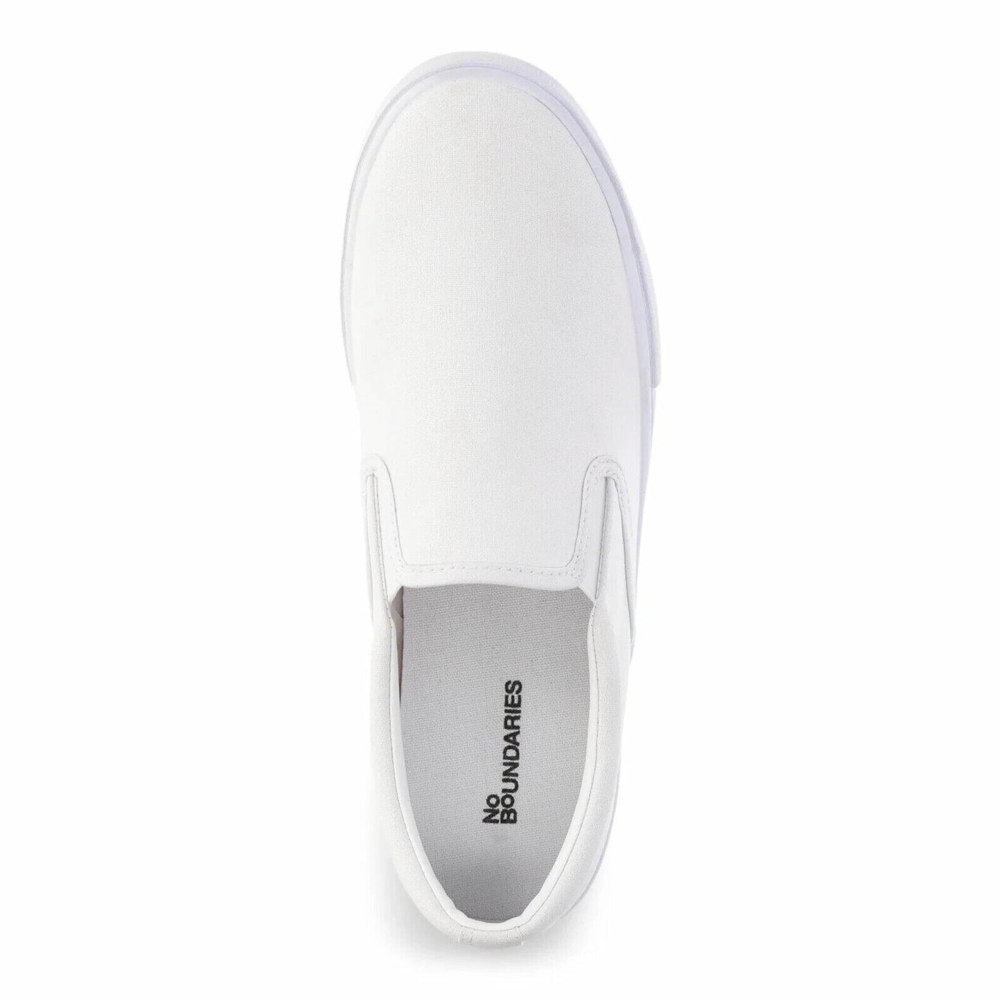 No Boundaries Womens Twin Gore Canvas Slip On Sneakers