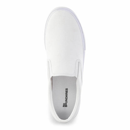 No Boundaries Womens Twin Gore Canvas Slip On Sneakers