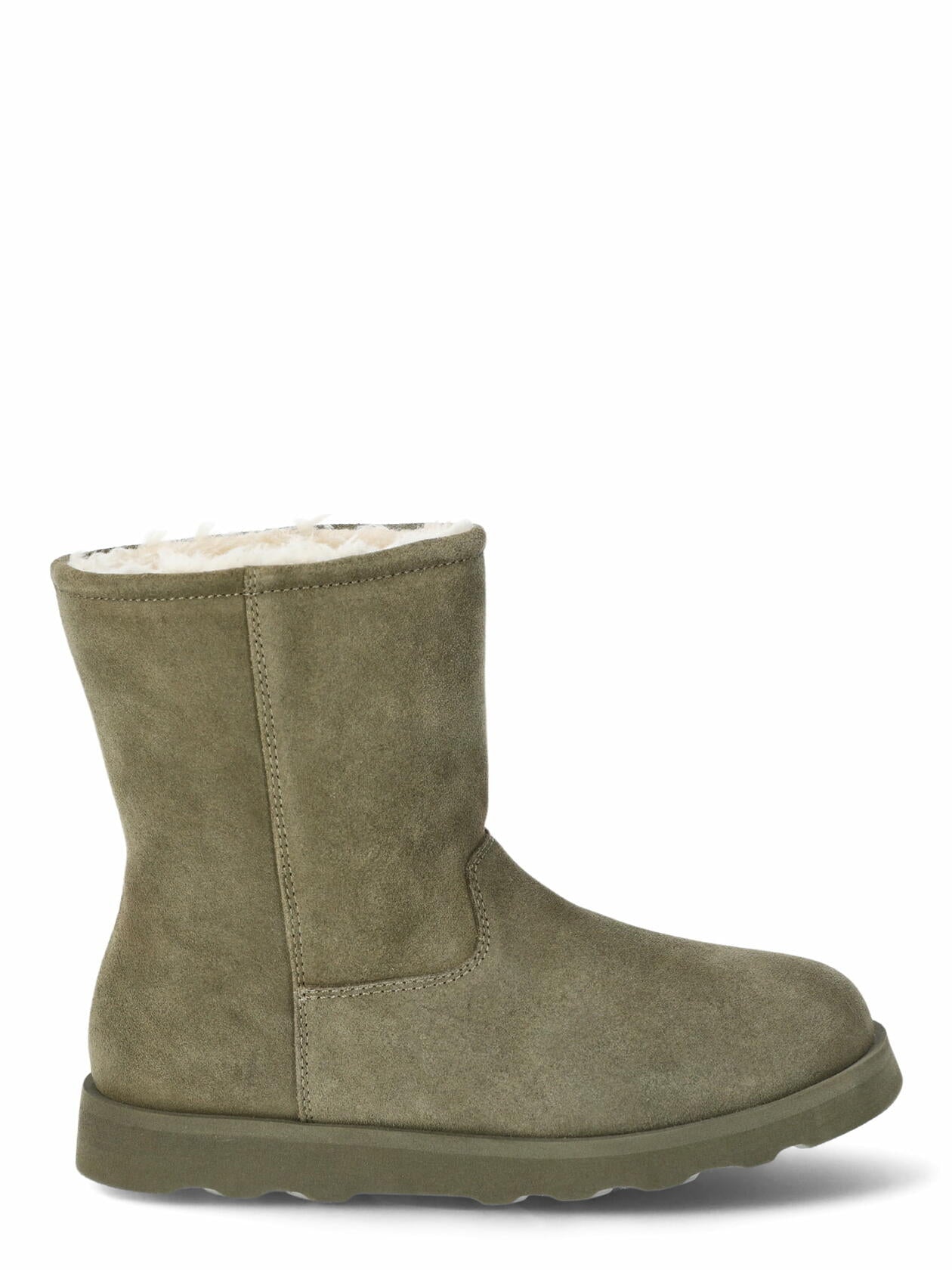 Time and Tru Womens Genuine Suede Cozy Boots Olive Size 8