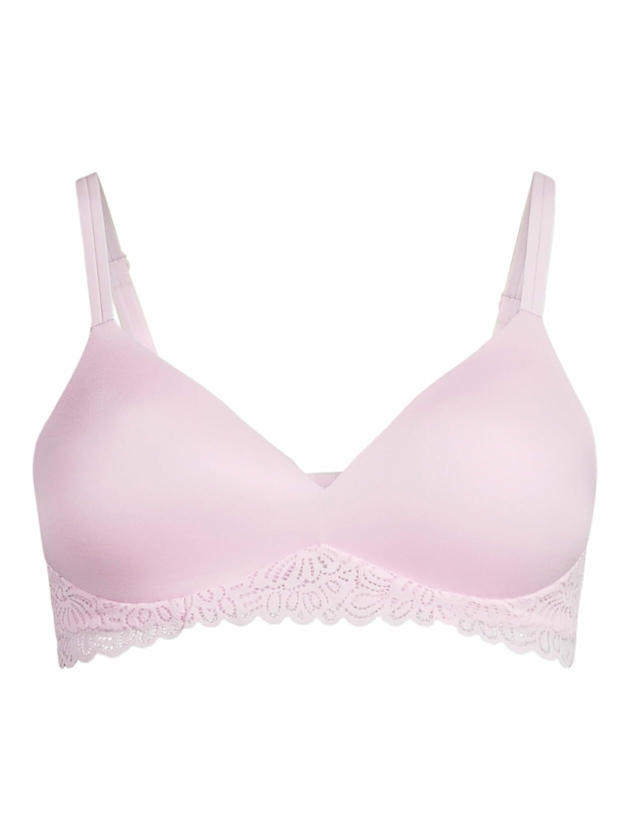 No Boundaries Juniors Light Lift Wirefree Lace Bra Orchid Rose Size M