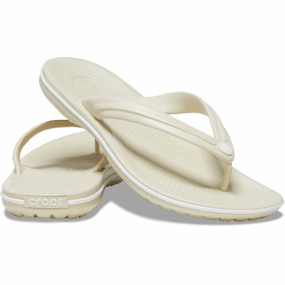 Crocs Unisex Crocband Flip Flops Bone 9 US Men/ 11 US Women