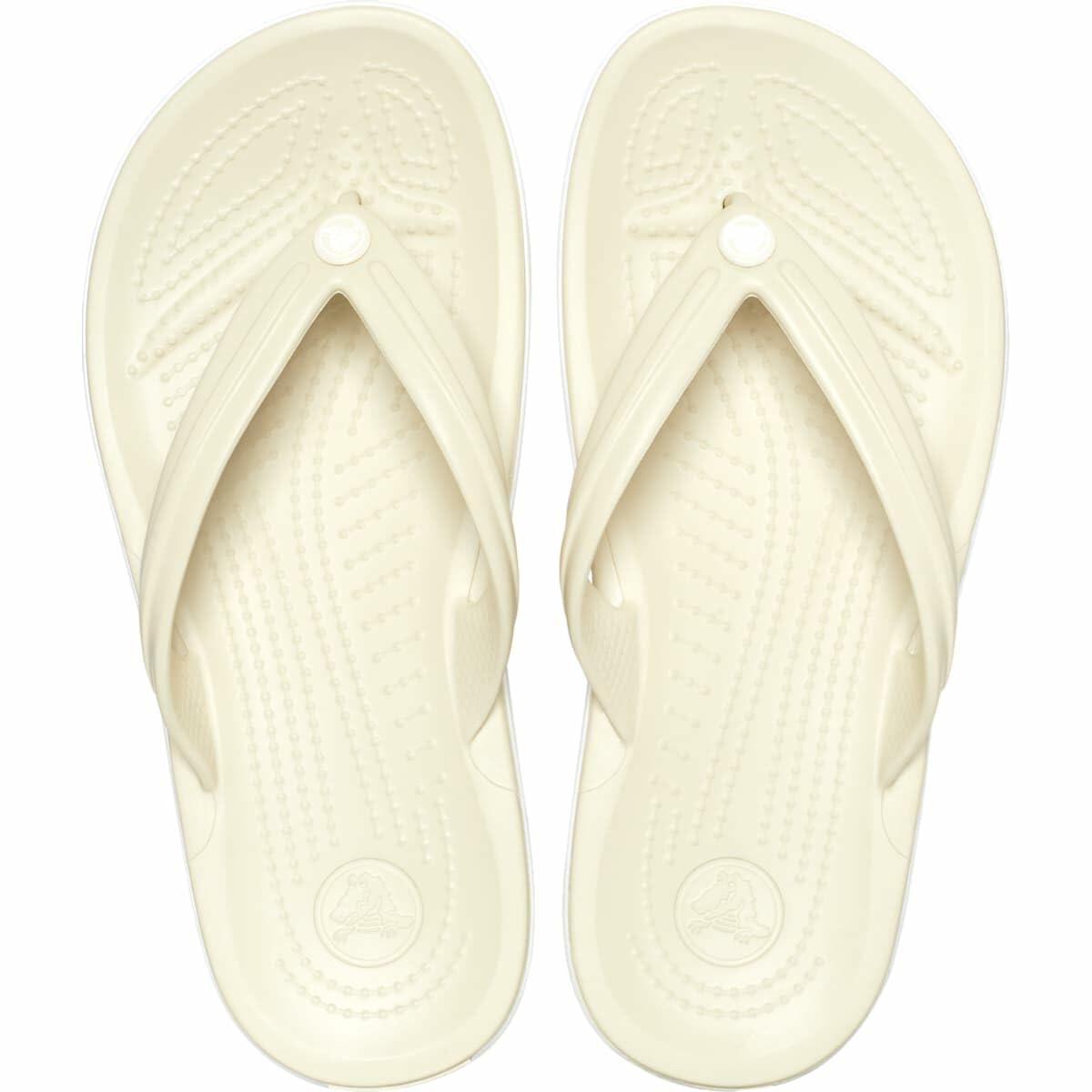 Crocs Unisex Crocband Flip Flops Bone 9 US Men/ 11 US Women