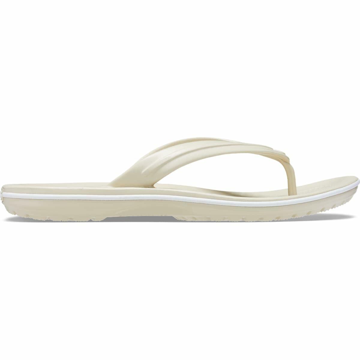 Crocs Unisex Crocband Flip Flops Bone 9 US Men/ 11 US Women