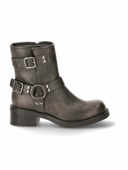 No Boundaries Women's Buckle Moto Boots Brown Size 6