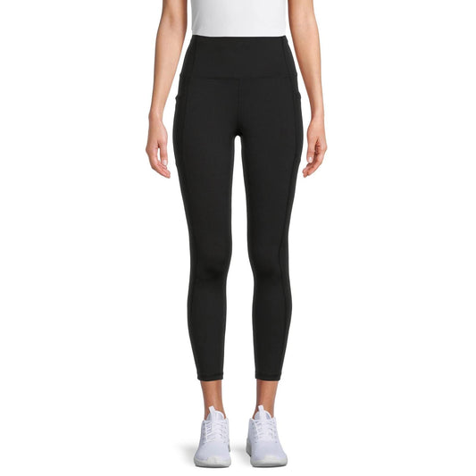 Avia Activewear Women's Crop Leggings with Side Pockets Black Size M