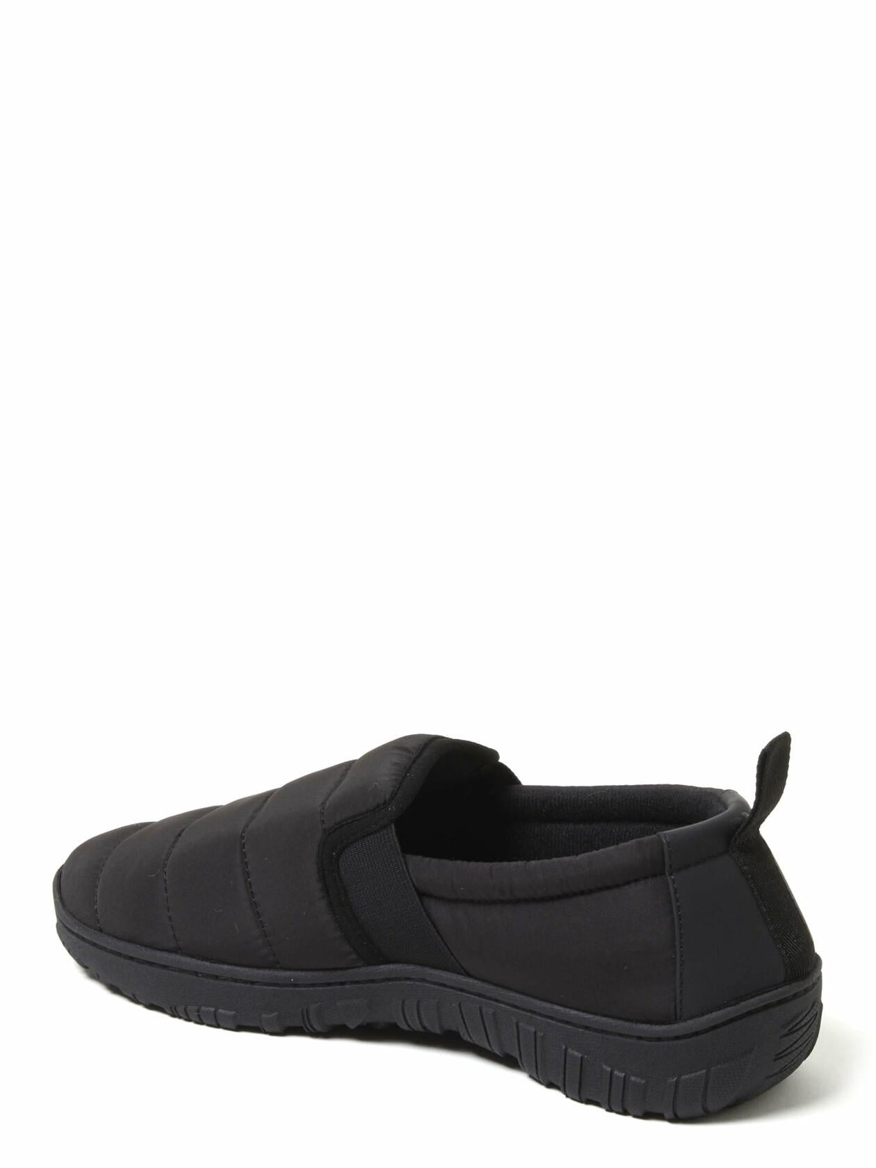 Dearfoams Cozy Comfort Womens Energy Walk Nylon Closed Back Slippers Black 7/8