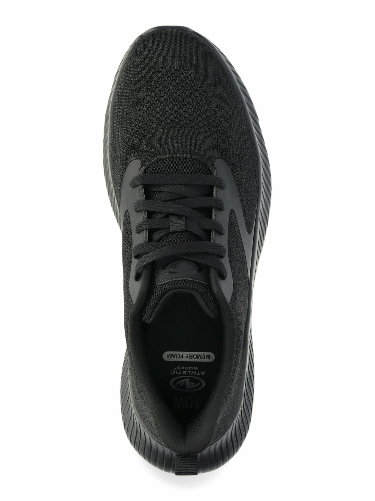Athletic Works Mens Core Jogger Sneakers Slip On Athletic Triple Black Size 11W