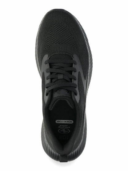 Athletic Works Mens Core Jogger Sneakers Slip On Athletic Triple Black Size 11W
