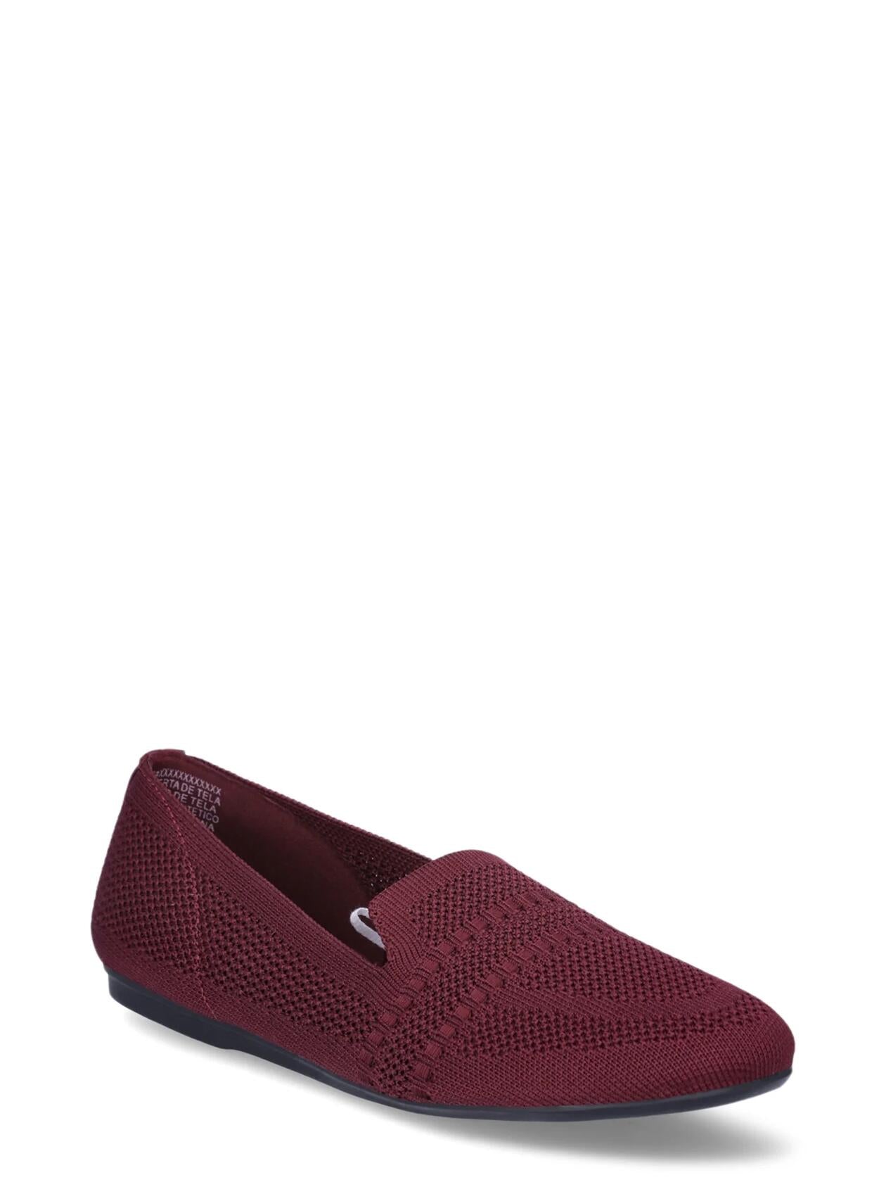 Time and Tru Womens Knit Loafers Burgundy Size 6.5