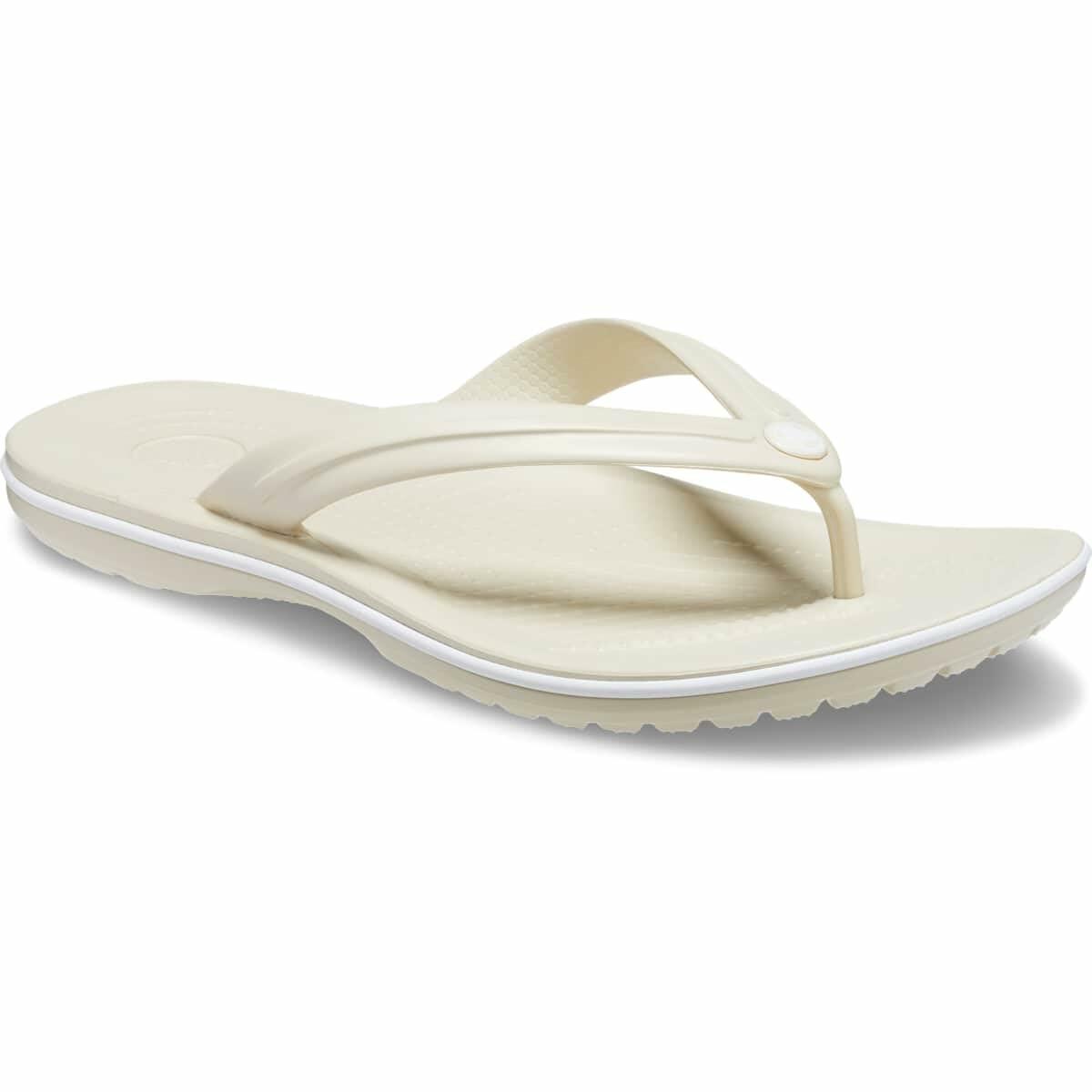 Crocs Unisex Crocband Flip Flops Bone 9 US Men/ 11 US Women