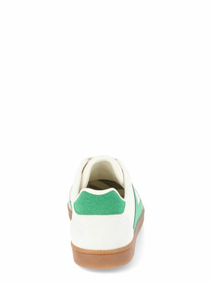 No Boundaries Womens Lace Up Sport Sneakers Memory Foam White Green Size 8.5